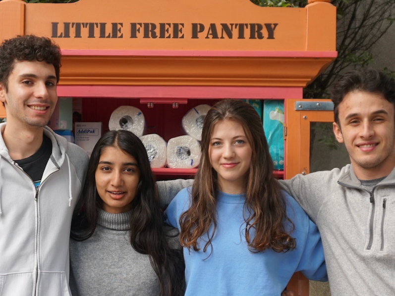 a group of students smiling