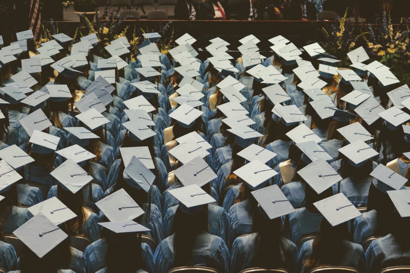 students seated at a graduation ceremony